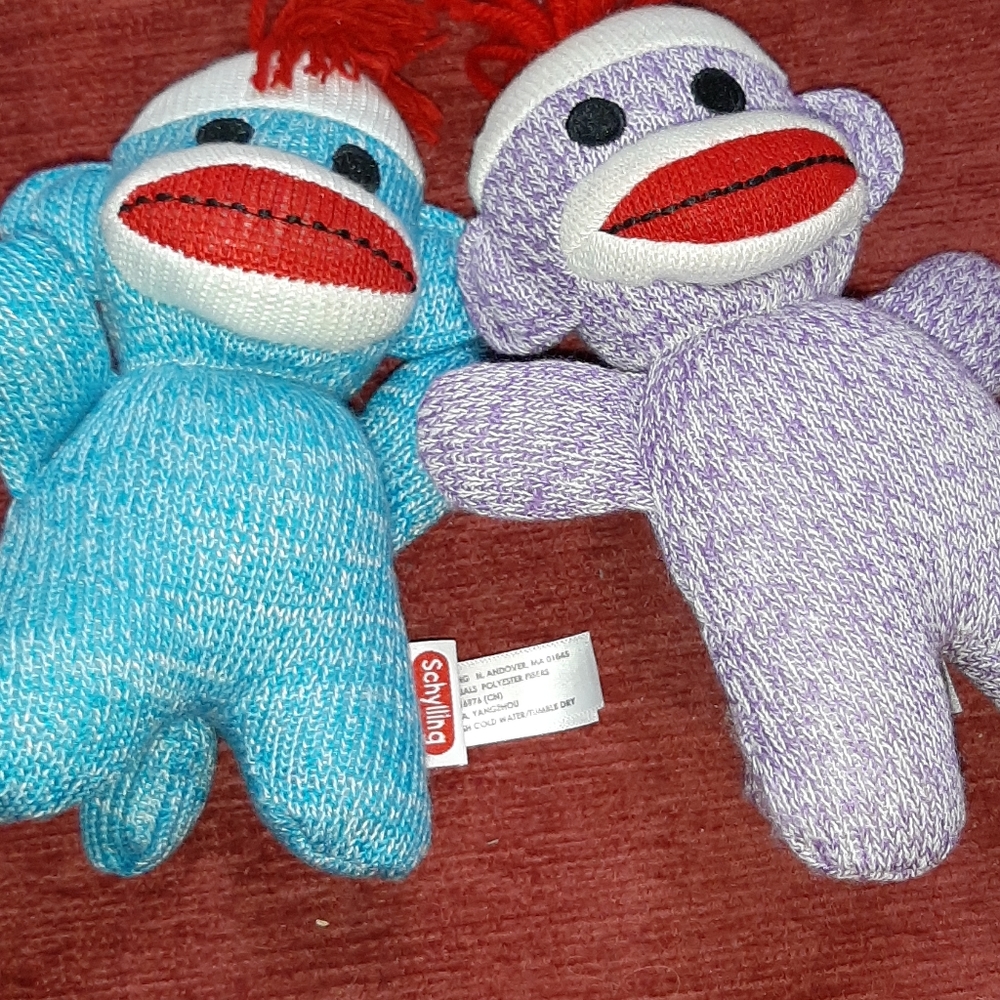 2 knit dolls by Schylling